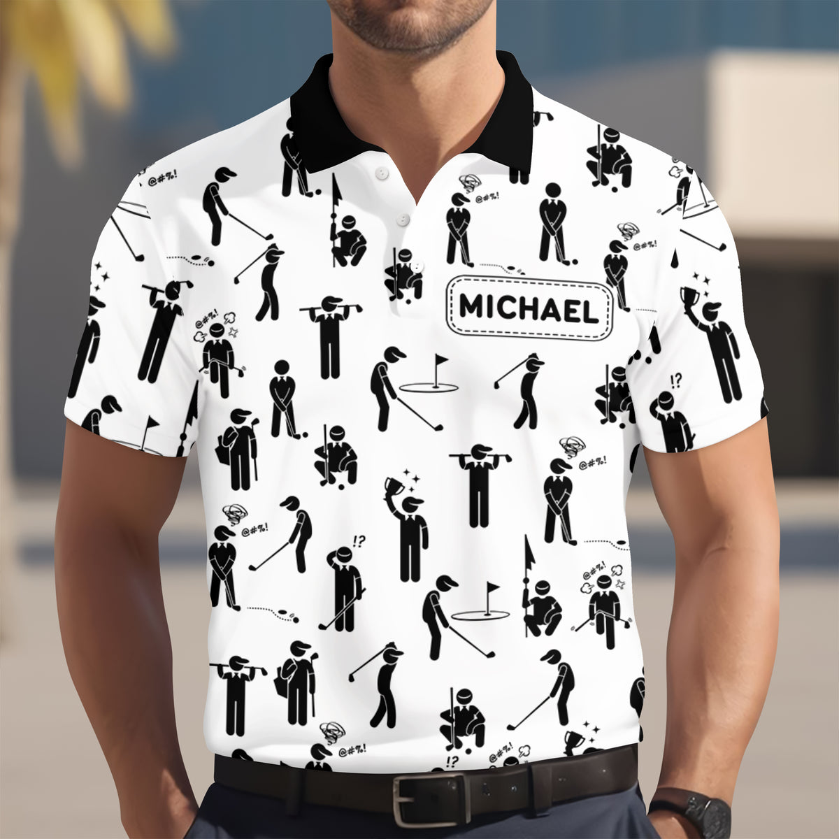 Custom Name Personalized Golf Ball Polo Shirt Gift For Golfer, Golf Lovers HA75 898580