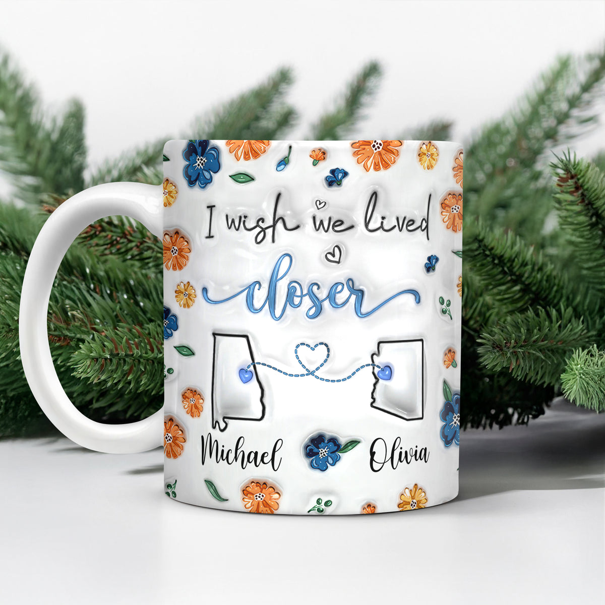 Distance Means So Little When Someone Means So Much - Personalized 3D Mug LM32 895003