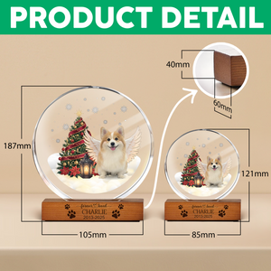 Custom Photo Forever Loved Memorial Dog Cat Round Acrylic Frame Block HA75 898008