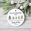 Our 1st Christmas As A Tree Family Of Three Christmas Ceramic Ornament LM32 895429