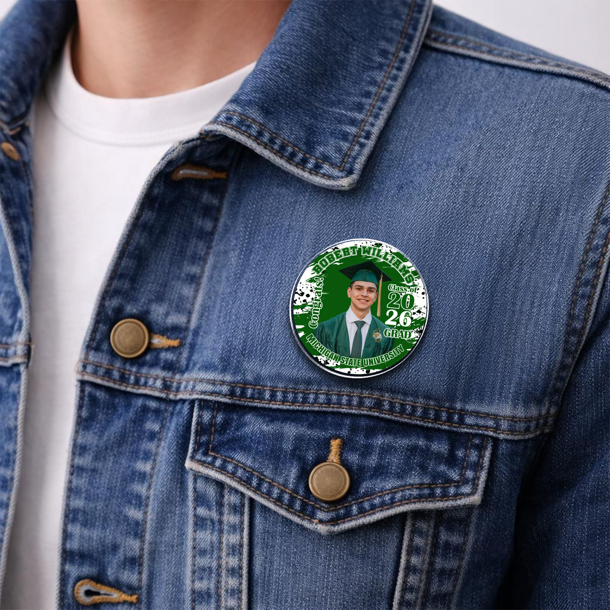 Custom Photo Congrats Class of 2026 Graduation Acrylic Pin TH10 169327