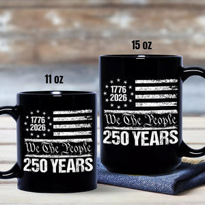 250 Years USA 250th Birthday 1776-2026 Eagle Flag Black Mug HO82 894578