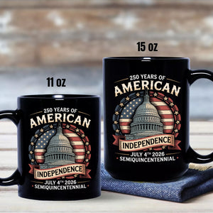 250 Years Of America Black Mug TH10 894655