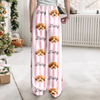 Custom Dog Cat Face Striped Pajama Pants, Personalized Pet Lovers Christmas Gift TH10 171011