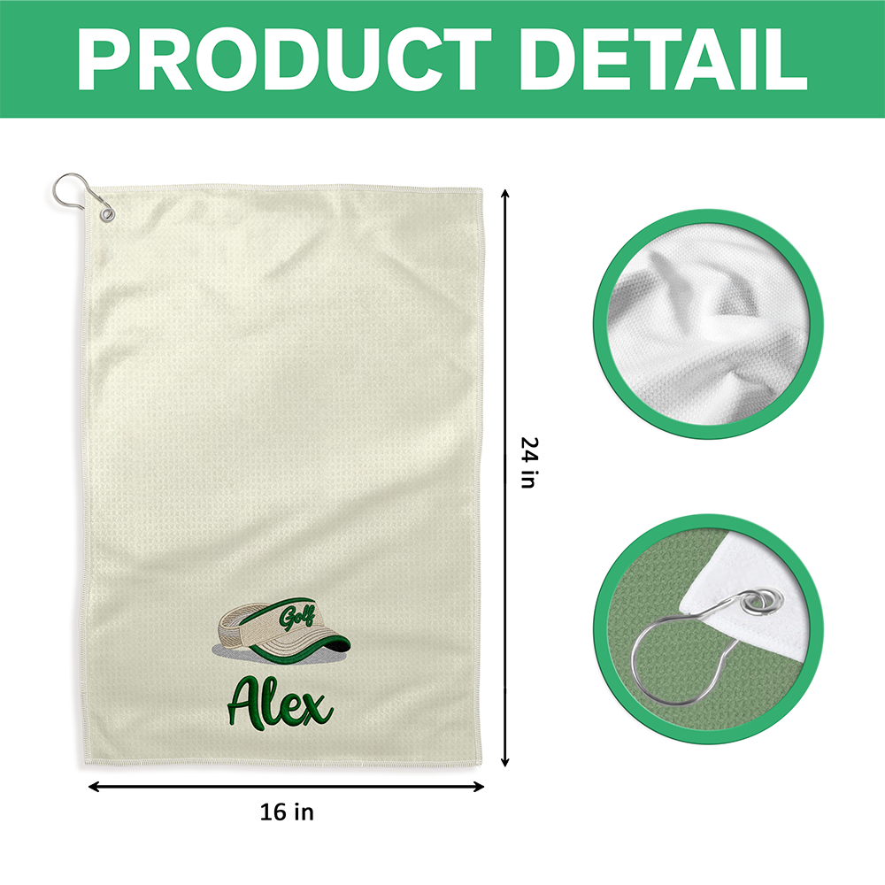 Personalized Embroidered Golf Towel With Custom Name & Initials, Golf Gift For Men & Women CH07 911434