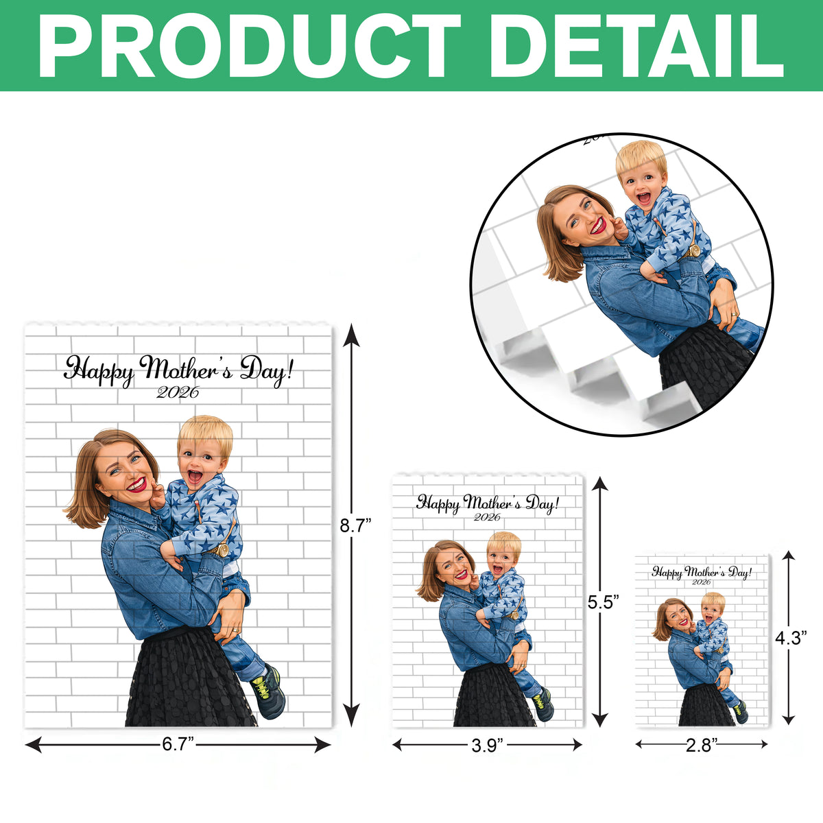 Custom Photo Family Building Brick Blocks Mother's Day Gift HA75 920638