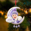 Custom Baby Photo First Christmas Acrylic Ornament, Personalized Christmas Baby Shower HA75 922068