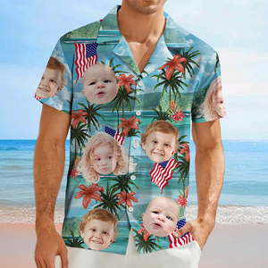 Custom Photo My American Spirit Hawaiian Shirt - Gift For Family Members, Pet Owners, Pet Lovers LM32 893639