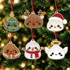 Personalized Christmas Squishee Bundle, Reindeer Dumpling Wood Ornament HA75 919544