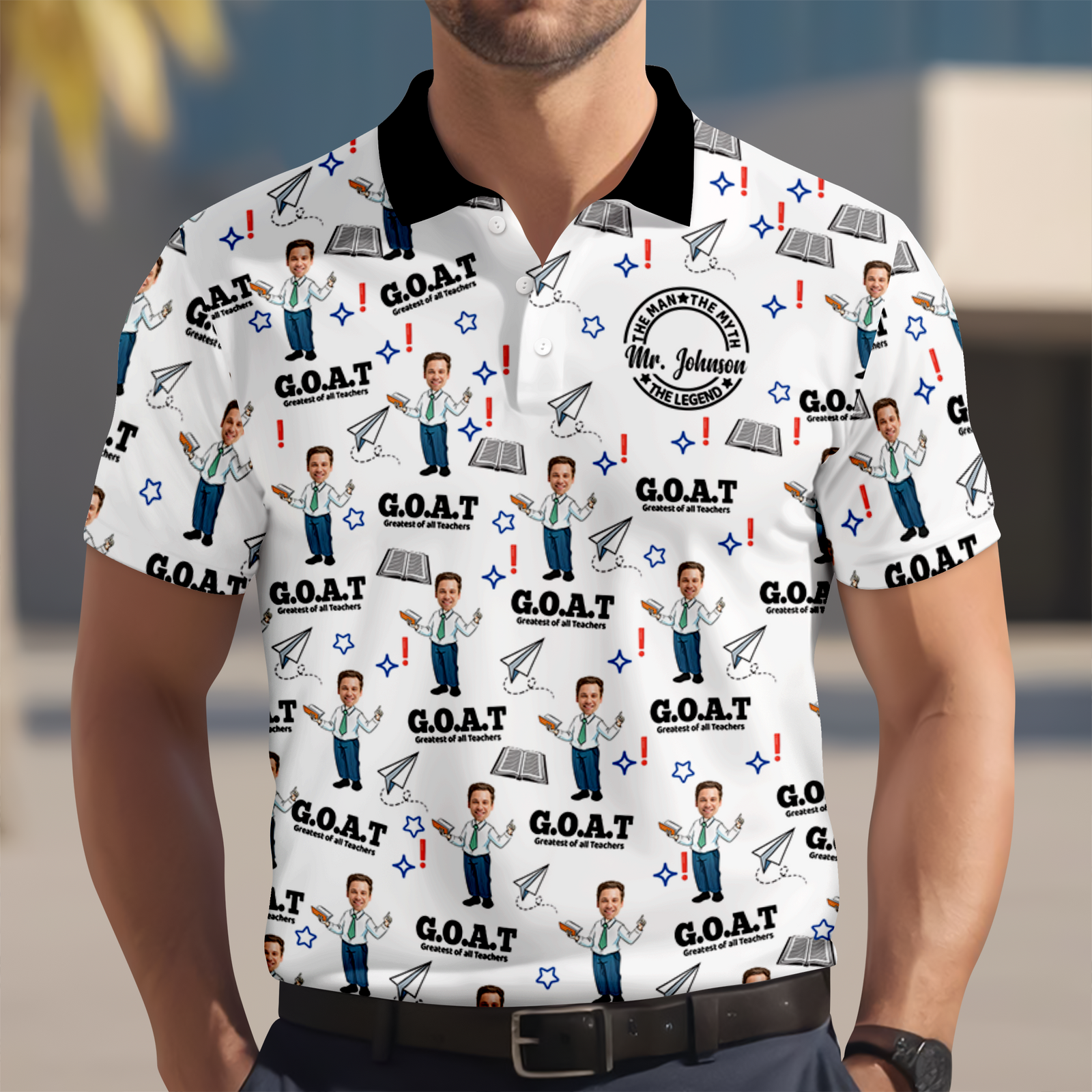 Custom Photo Male Teacher Greatest Of All Teachers Polo Shirt Gift For Teacher HA75 892636