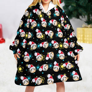 Custom Face Photo Dog Cat Hoodie Blanket  For Dog Cat Lovers HA75 898282