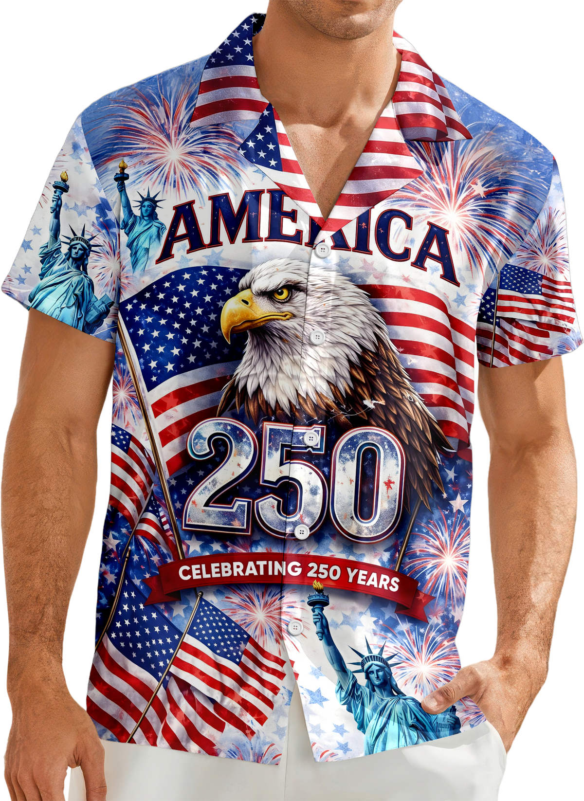 Celebrating 250th Anniversary United States Hawaiian Shirt 4th of July Gift CH07 910406