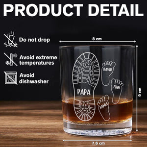 Personalized We're Following Your Footsteps Father Whiskey Glass LM32 893553
