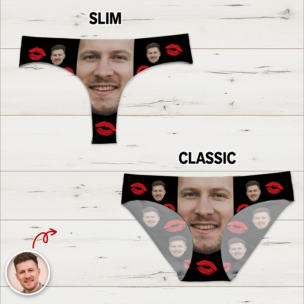 Custom Funny Husband Boyfriend Face Underwear For Women CH07 910094