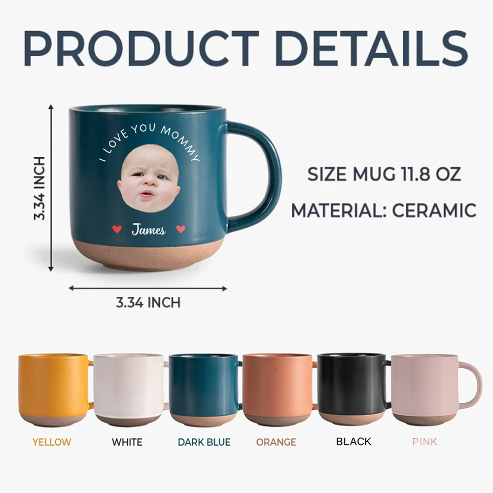 Custom Photo Our First Mother's Day Together Pottery Mug - Personalized Gift for New Mom LM32 899625