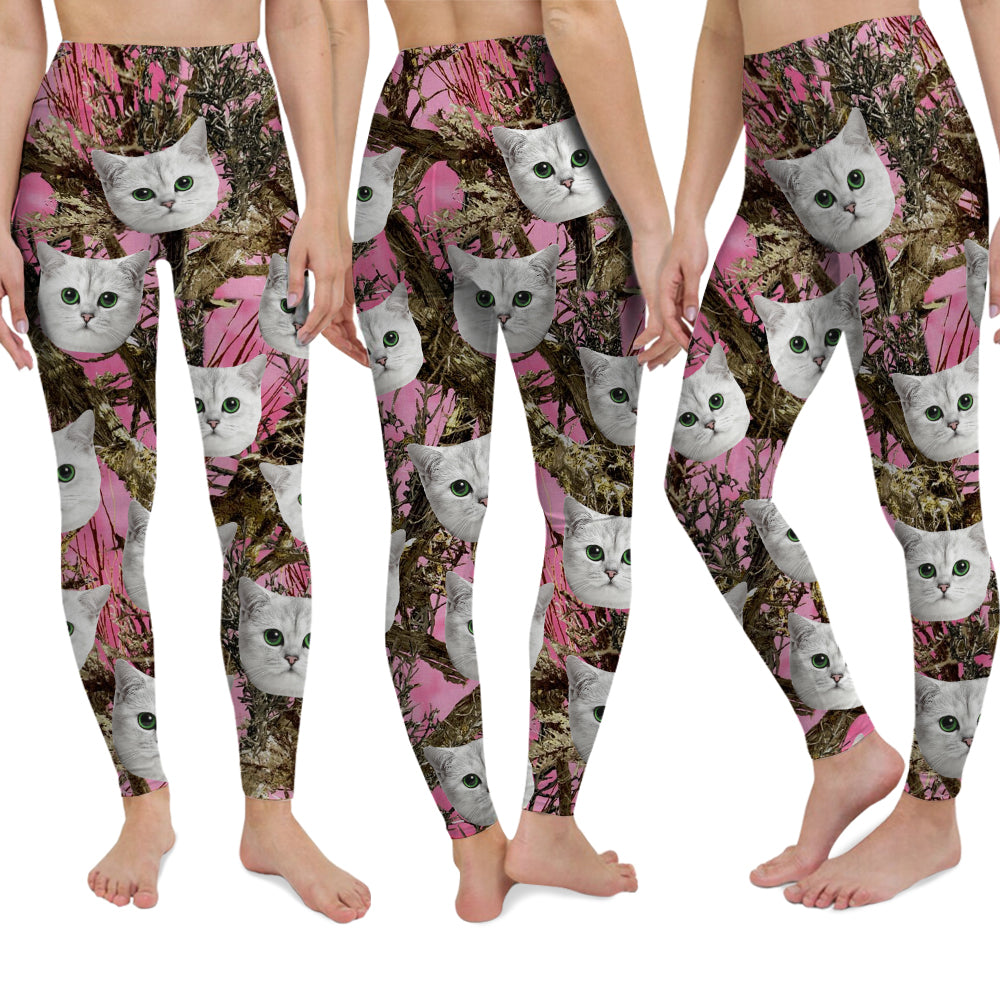 Custom Cat Photo Camo Background Legging HO82 900484