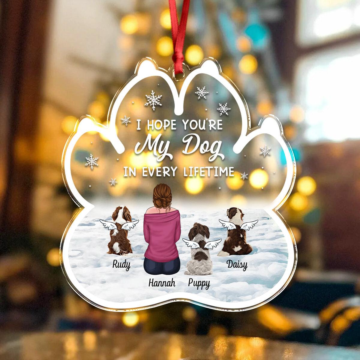 Personalized Custom My Dog Every Lifetime Pet Memorial Shaped Acrylic Ornament LM32 895913