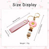 Personalized Daisy Beaded Keyring for Girls, Faux Leather Keyring, Bridesmaid Gifts, Flower Girl Gift, Mother's Day Gift, Birthday Gift HA75 920558