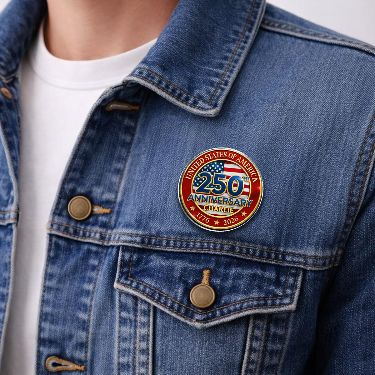 Personalized United States Of America 250 Aniversary 1776-2026 Acrylic Pin HA75 920960