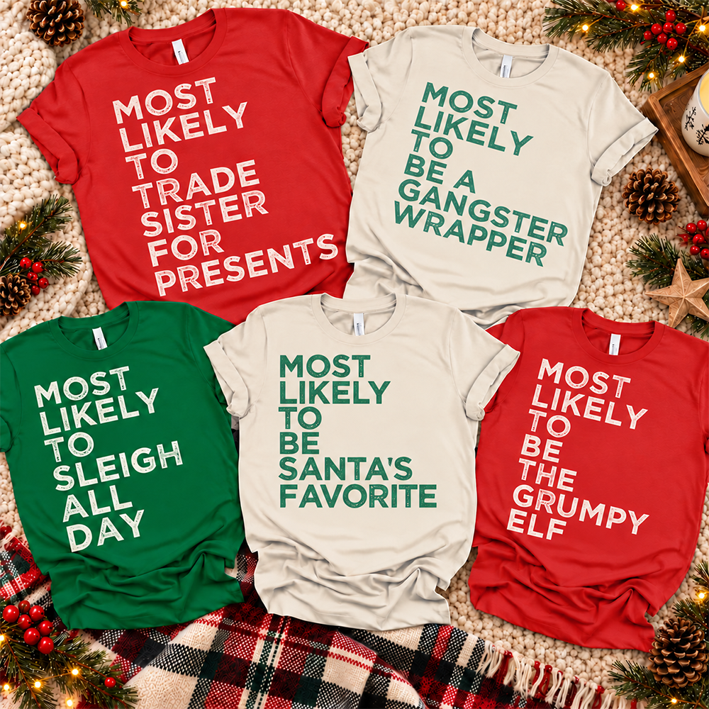 Personalized Most Likely To Family Christmas Shirt, Matching Holiday Outfit TH10 171419