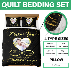 Custom Couple Photo Bedding Set Gift For Valentine CH07 899762