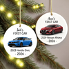 Personalized First Car Christmas Ceramic Ornament Gift For Car Lover TH10 171075