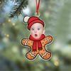 Custom Photo Cute Gingerbread Acrylic Ornament Christmas Gift For Family CH07 896352