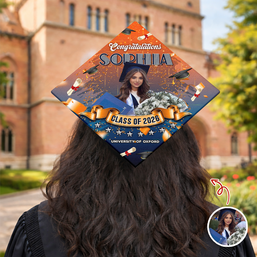 Custom Photo Congrats Class Of 2026 Graduation Cap Topper HO82 901660
