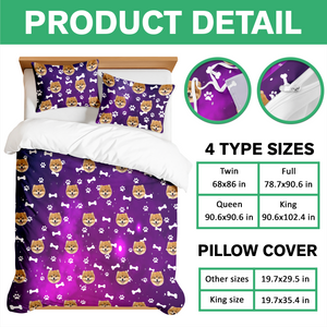 Custom Dog Cat Photo Galaxy Quilt Bedding Set HO82 900716