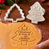 Custom Family Name Christmas Tree Shaped Cookie Stamp HO82 904166