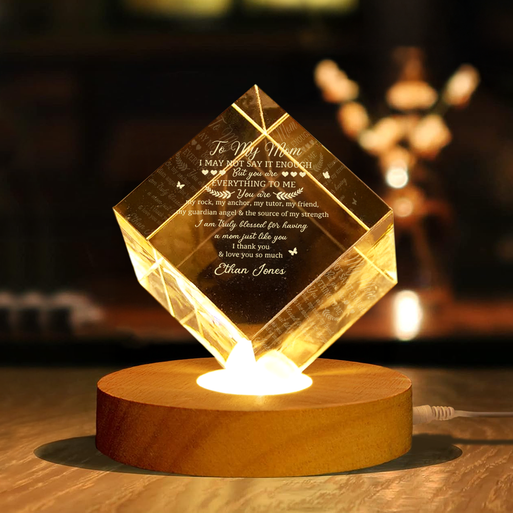 Custom Name You Are Everything To Me Engraved Crystal, Gifts for Mom from Daughter or Son HO82 901406