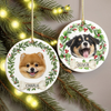 Customize Dog Photo Ceramic Ornament For Christmas HO82 903786