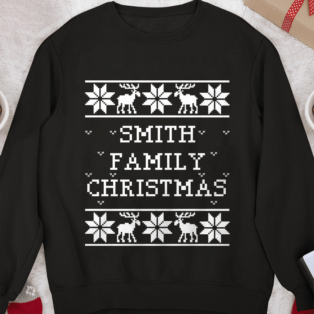 Custom Family Name Christmas Sweatshirt Personalized Gift HO82 893026