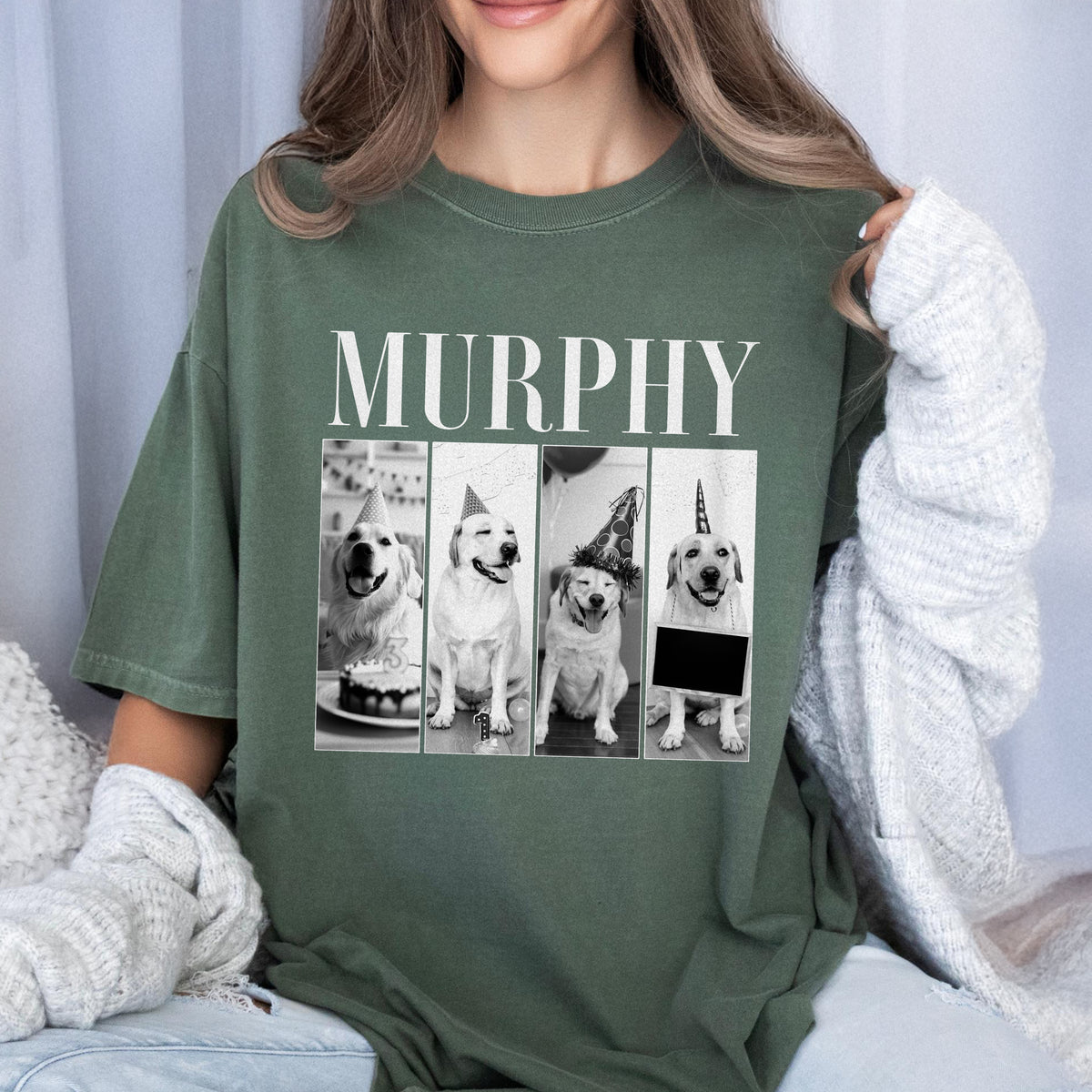 Custom Dog Photo Bootleg Comfort Color Shirt Gift For Dog Lovers CH07 899376