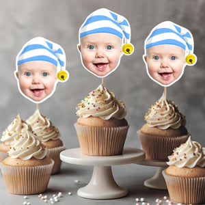 Custom Photo Cute Cupcake Topper Christmas Gift For Family TH10 894749