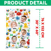 Custom Photo Cute Kid Face Watercolor Sea Creatures Summery Beach Towels CH07 895818