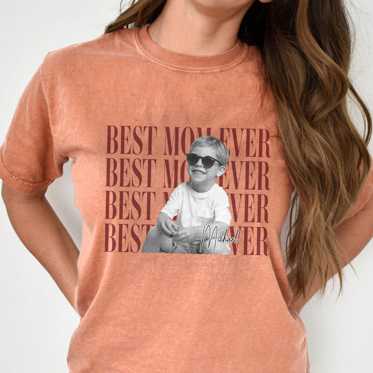 Personalized Vintage Photo Best Mom Ever, Best Mom Ever Comfort Shirt HA75 921272