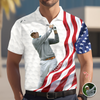 Custom Photo American Flag Golf Art Polo Shirt Gift Idea For American Lovers HO82 900842