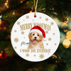 Custom Dog Photo Merry Woofmas Ceramic Ornament - Gift For Christmas, Dog Lovers Gift HO82 903314
