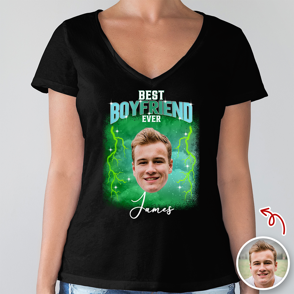 Custom Photo Best Boyfriend, Girlfriend Ever Couple Shirt TH10 894491