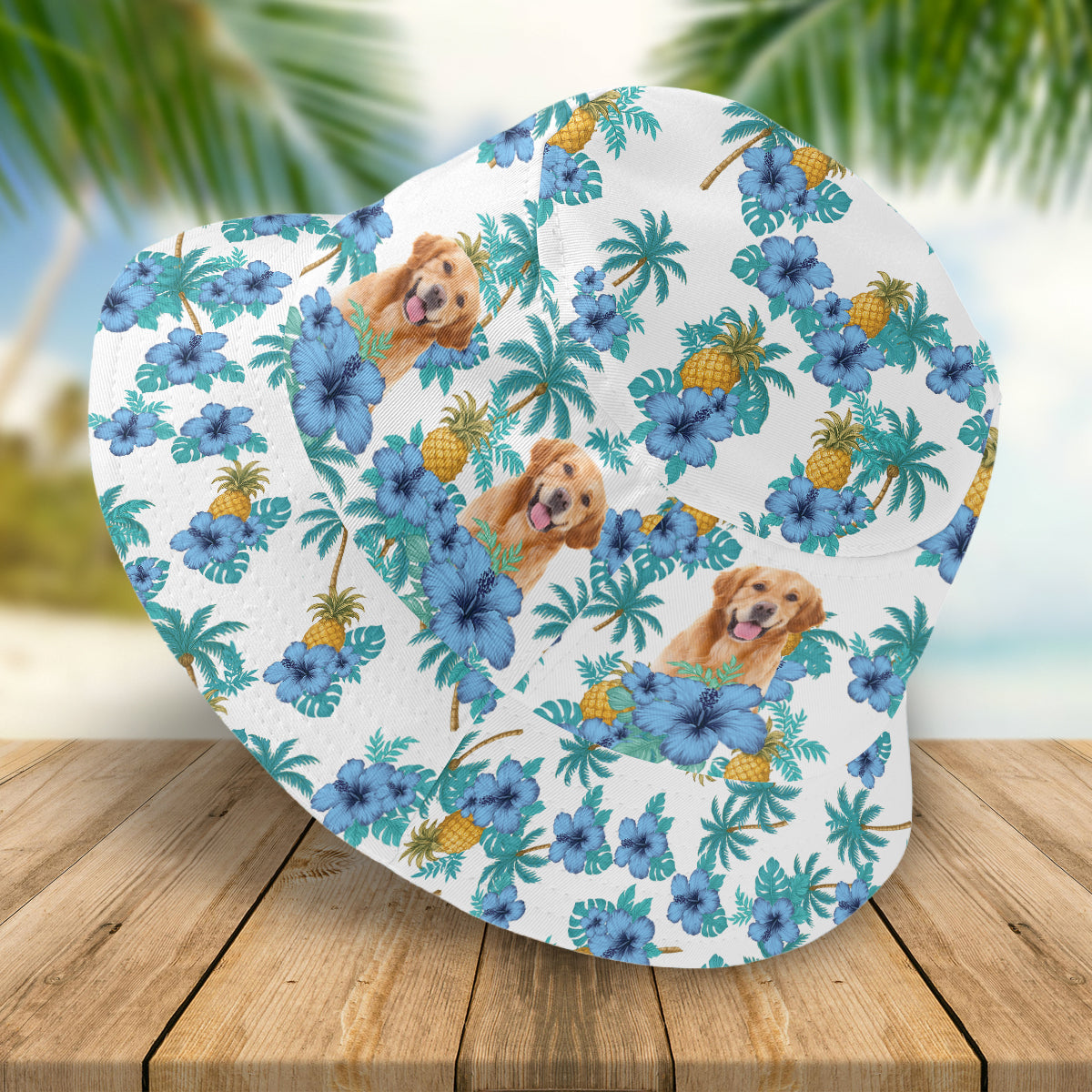 Custom Pet Photo Tropical Vibe Family Bucket Hat HA75 892596