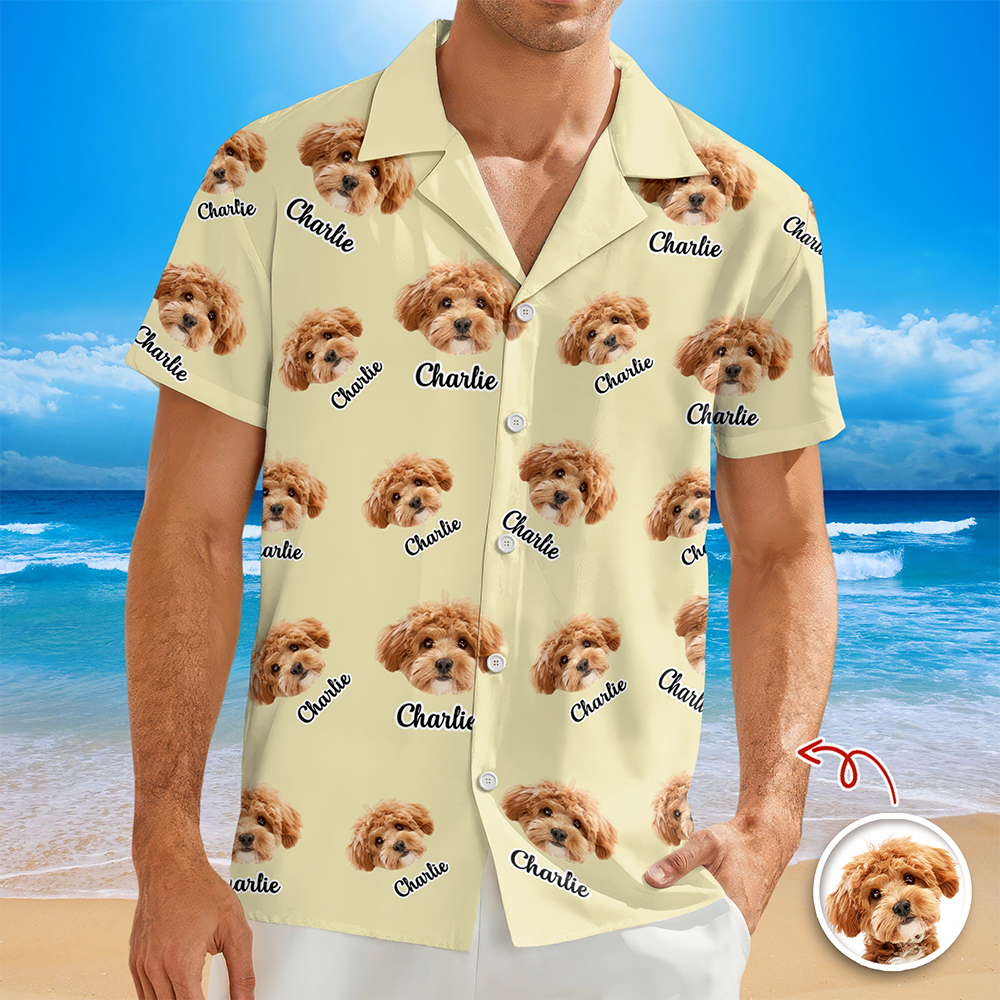 Custom Dog Photo Personalized Cute Puppy Hawaii Shirt For Dog Lovers CH07 911044