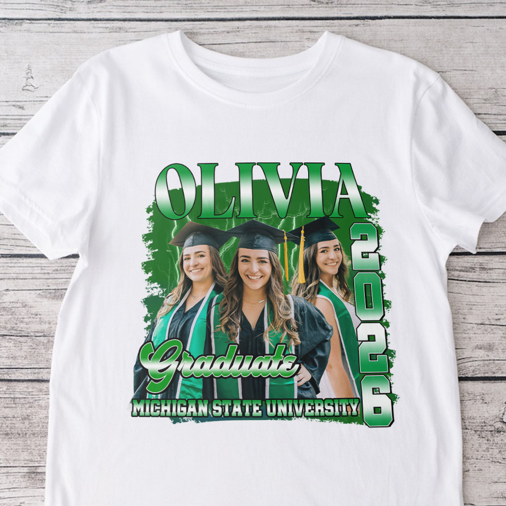 Custom Photo Graduate Class Of 2026 Bright Shirt Gift for Graduate HO82 901664