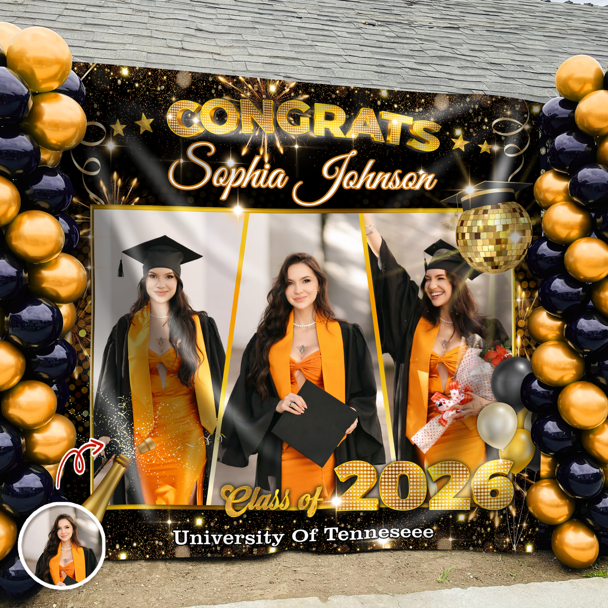 Custom Photo Congrats Your Graduation's Day Backdrop TH10 898989