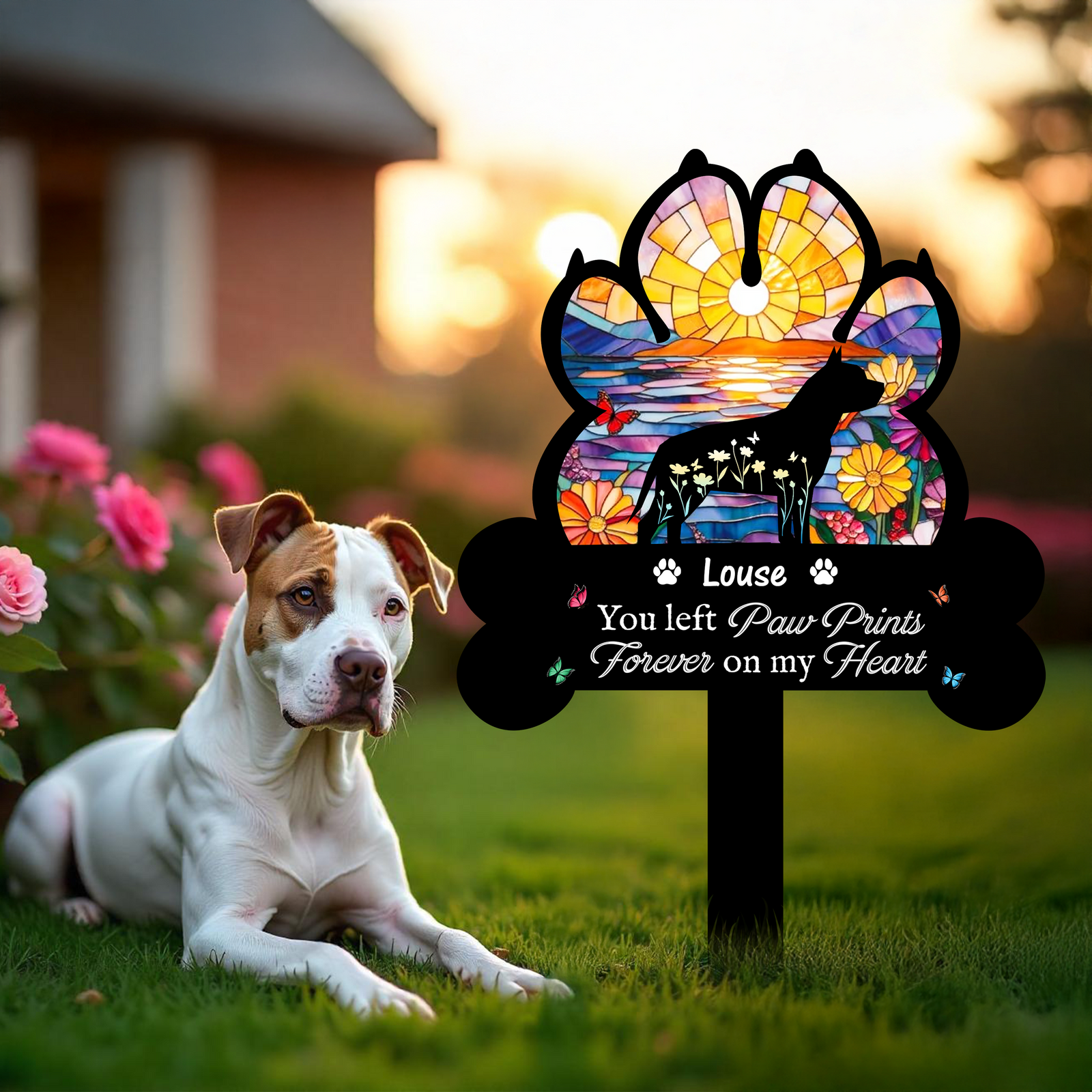 Personalized You Left Paw Prints Forever On Our Hearts - Personalized Garden Stake CH07 896236