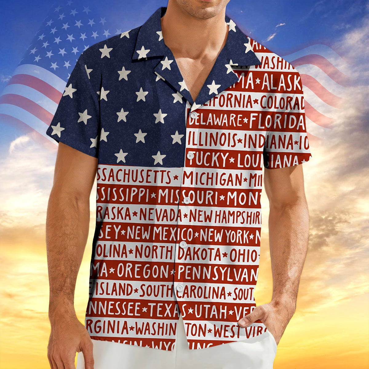 America State Hawaiian Shirt TH10 896385