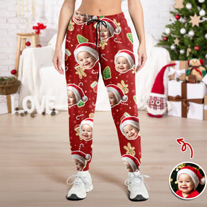 Custom Funny Family Face With Christmas Pattern Sweatpants HA75 892790