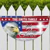 Custom Family Name Patriotic Eagle God Bless America Non-Pleated Fan Flag HA75 898790