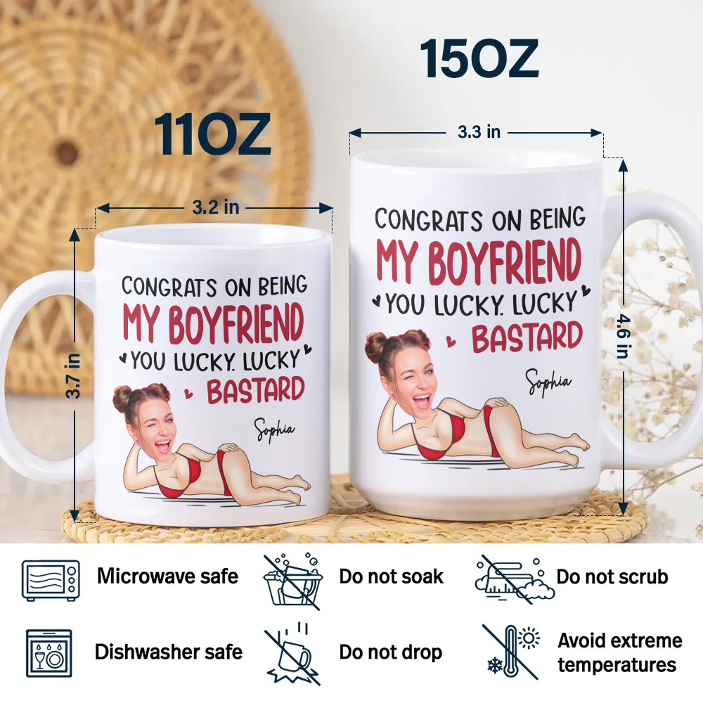 Custom Photo Anniversary Wedding Personalized Mug Gifts For Husband And Wife, Him And Her LM32 897577