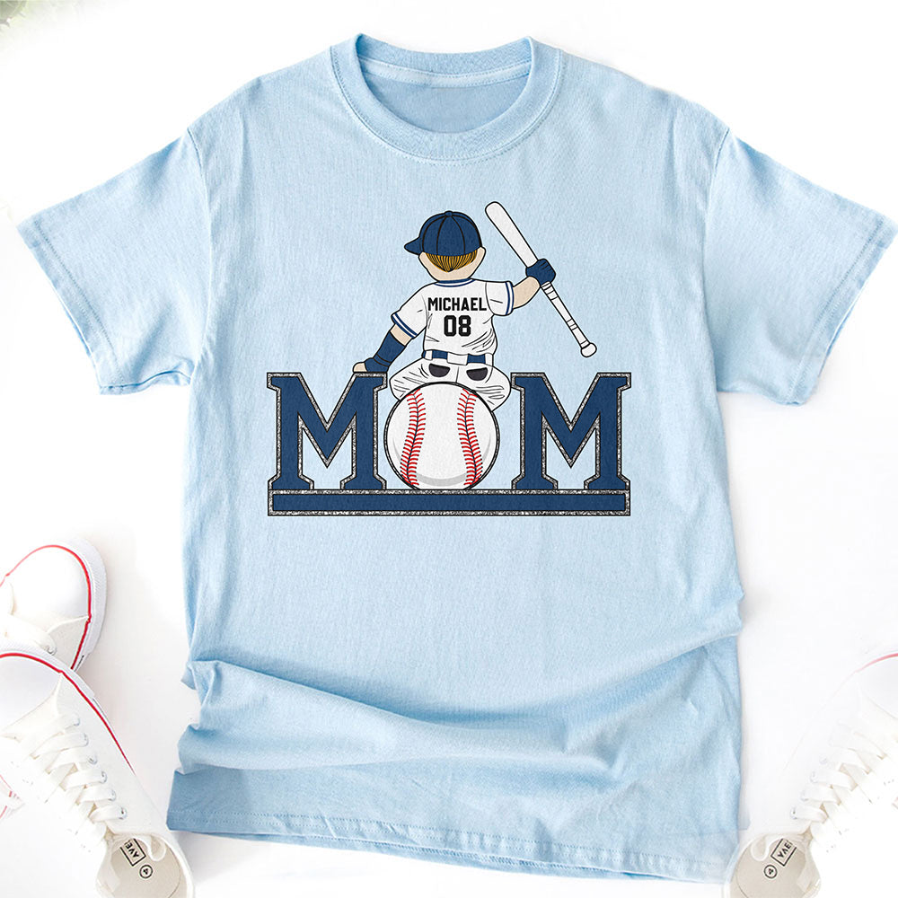 Custom Name & Jersey Number Personalized Baseball Mom Bright Shirt CH07 895324